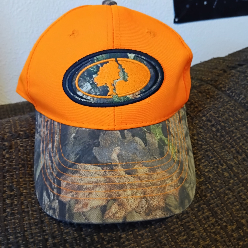 Signature Bright Orange Cap with Camouflage Brim